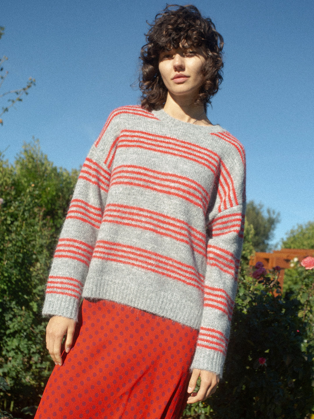 Bronte Sweater - Grey Stripe