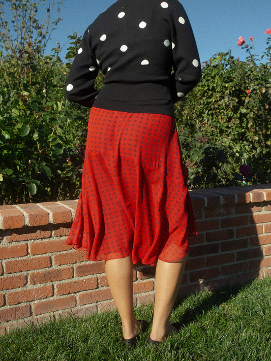Isla Skirt - Red Dot