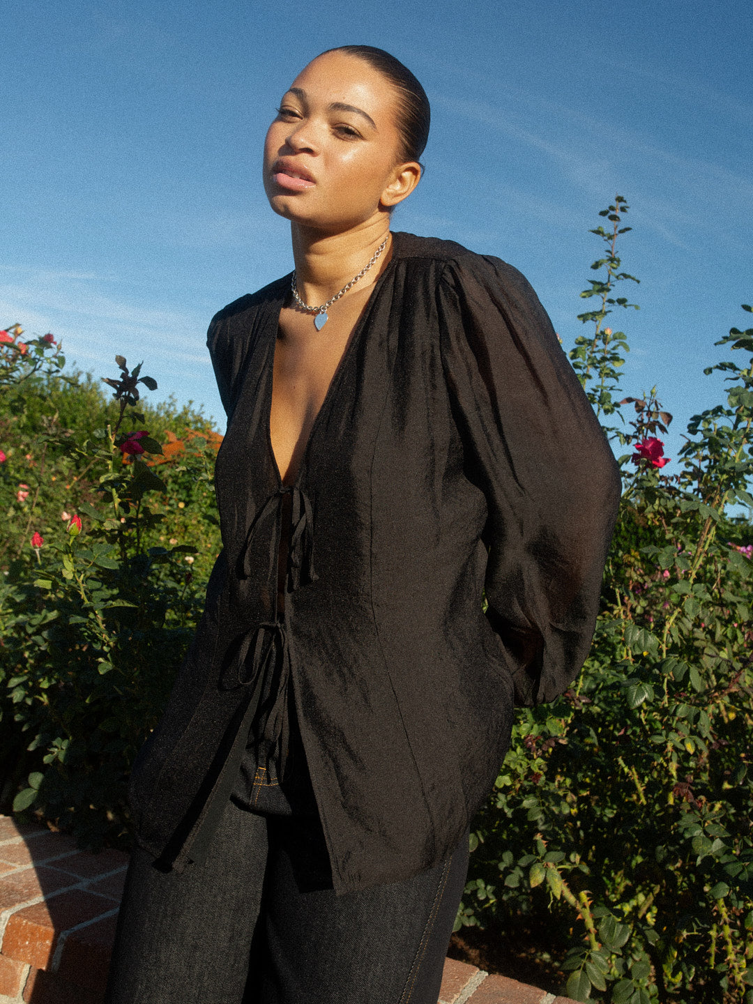 Meera Blouse - Black Organza – Lisa Says Gah