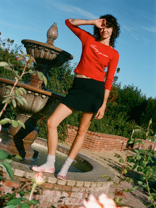 Darcy Skort - Black Crinkle