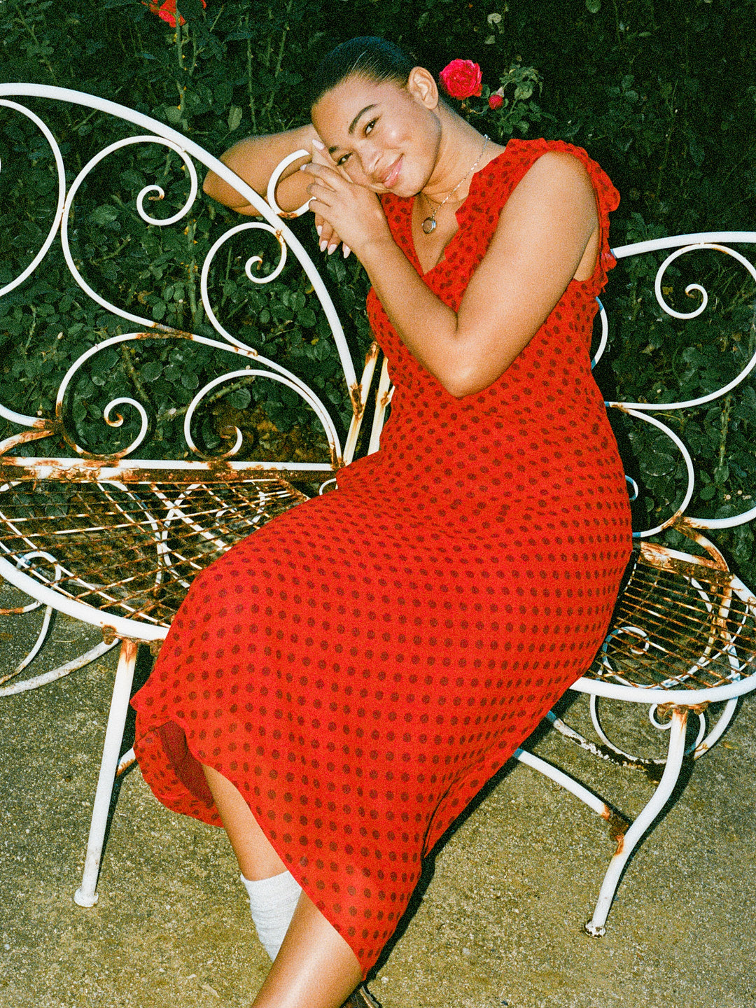 Dahlia Dress - Red Dot