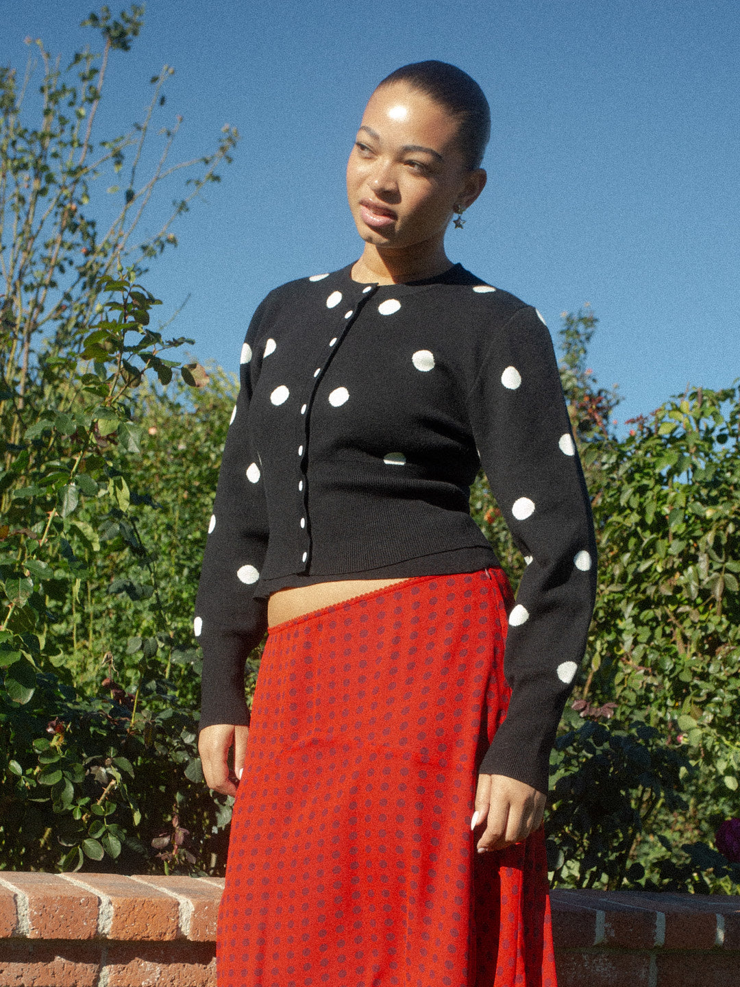 Emi Cardi - Black/White Dot