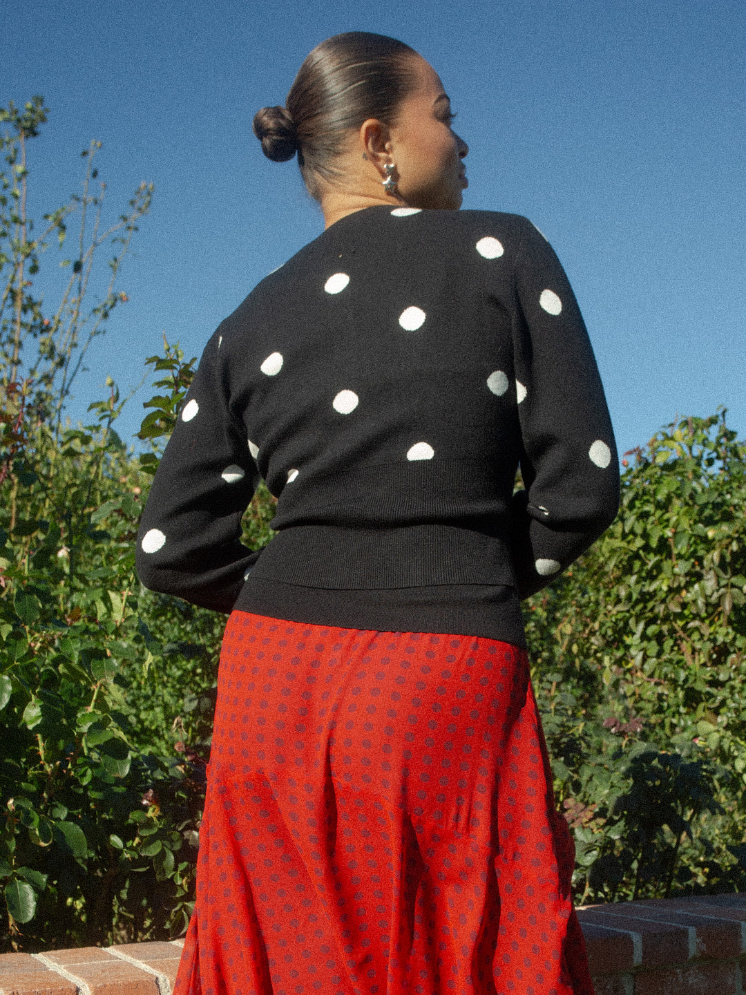 Emi Cardi - Black/White Dot – Lisa Says Gah