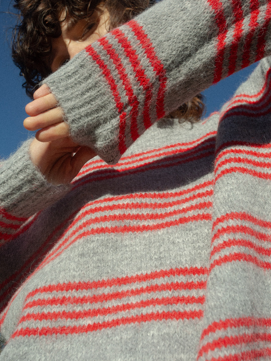 Bronte Sweater - Grey Stripe