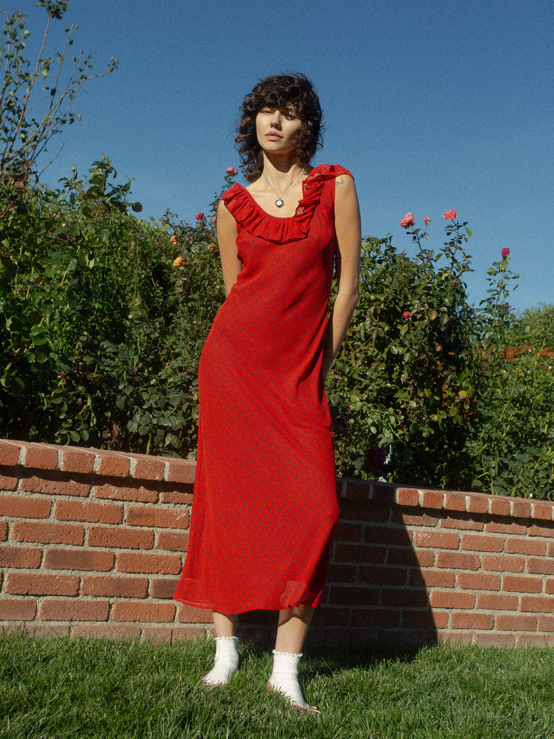 Dahlia Dress - Red Dot – Lisa Says Gah