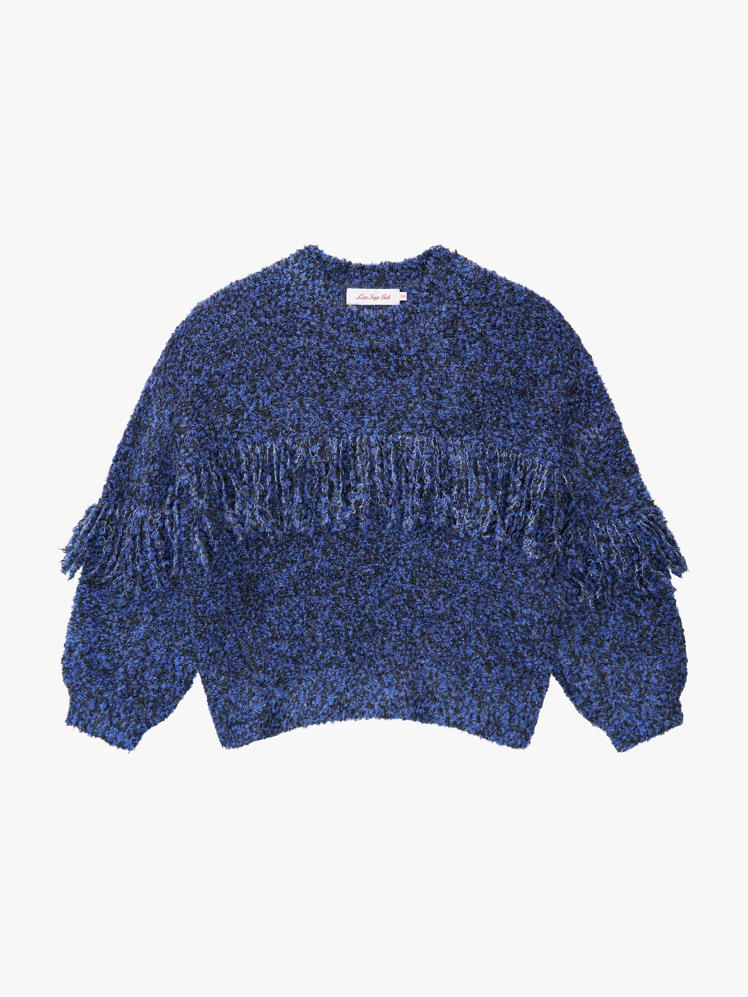 Rowena Fringe Sweater - Salt & Pepper