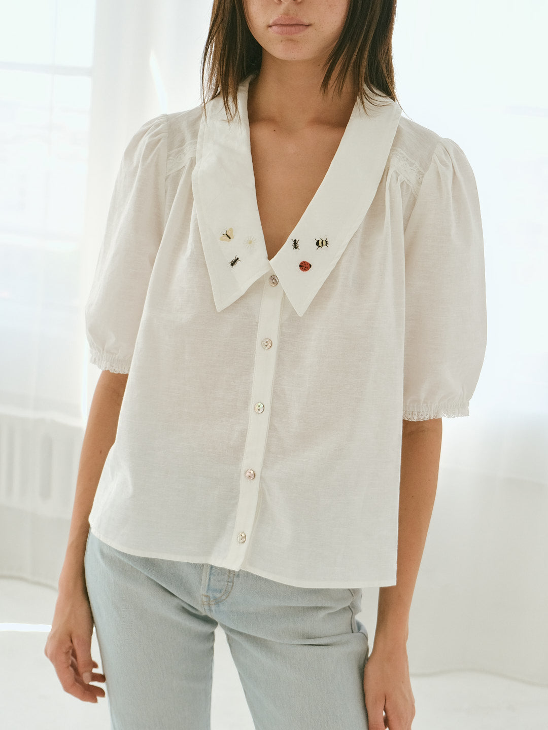 Sam Top - Garden Embroidery