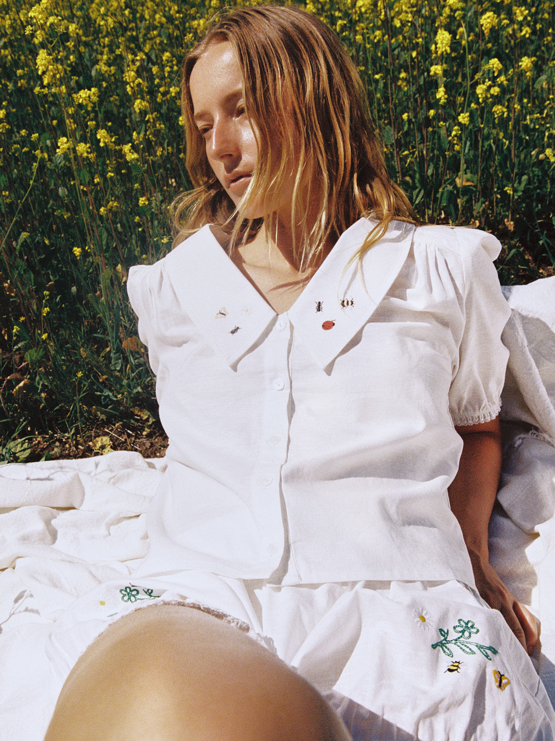 Sam Top - Garden Embroidery
