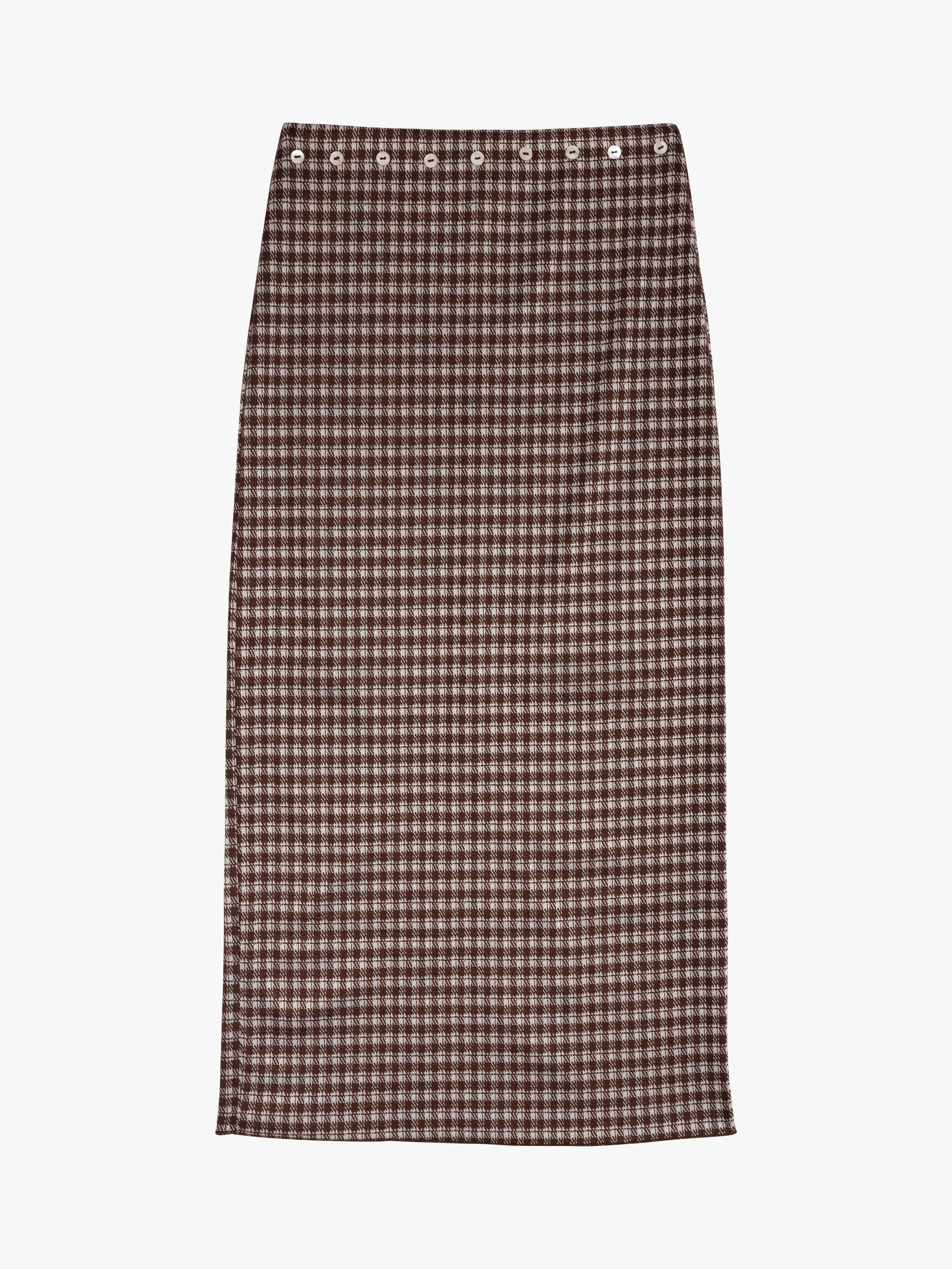 Sammy Skirt - Cocoa Plaid – Lisa Says Gah
