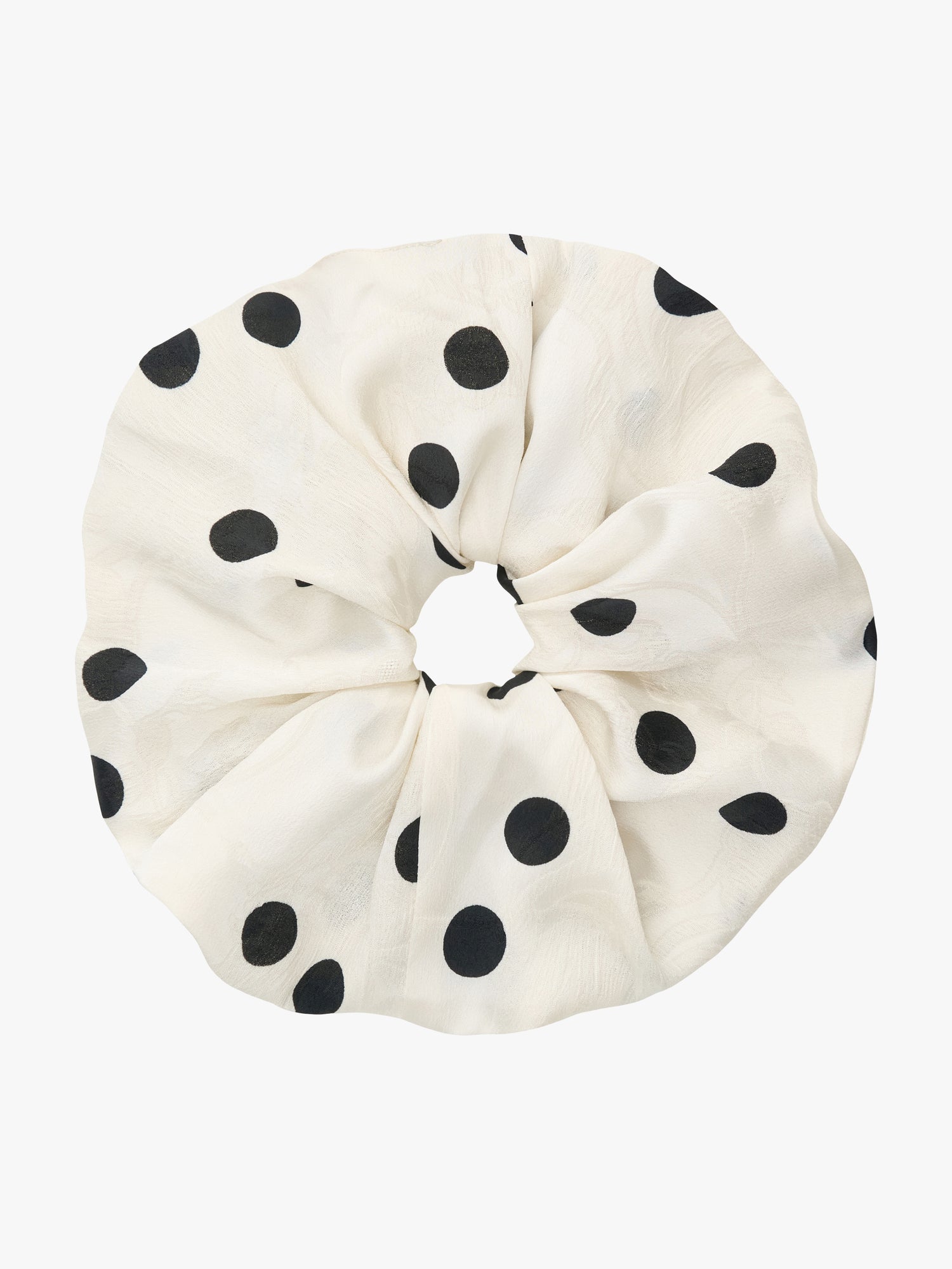Scrunchie - White Dot