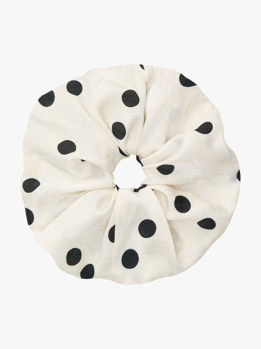 Scrunchie - White Dot