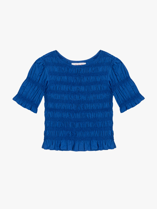 Sienna Smocked Top - Cobalt