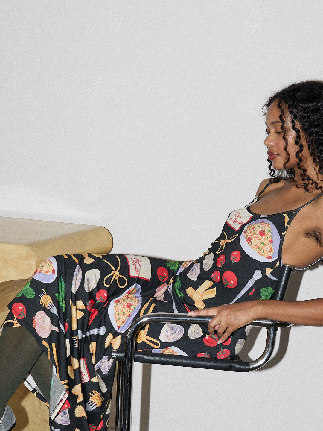 Sofia Slip Dress - Buon Appetito Black