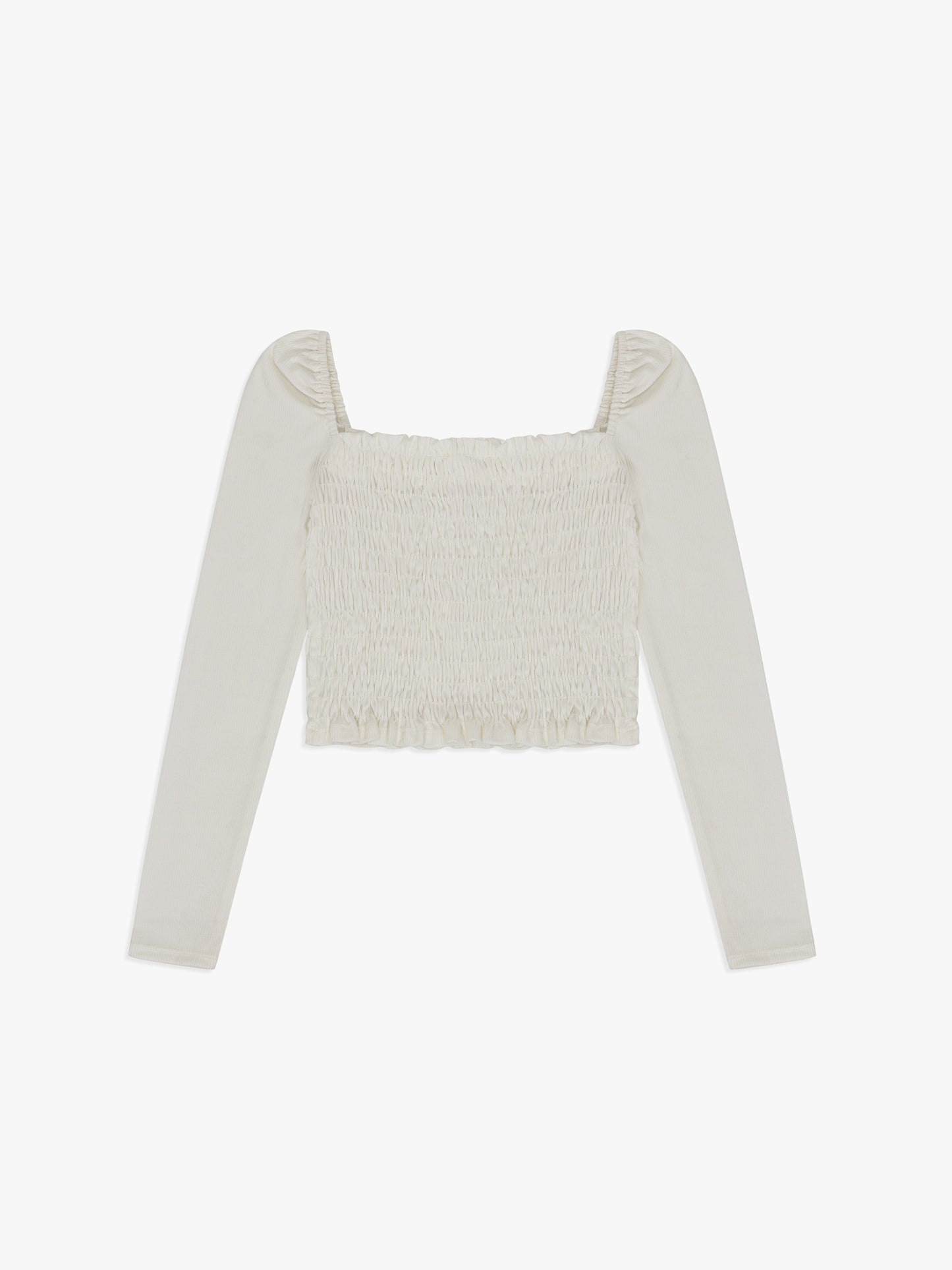 Sophie Smocked Longsleeve - Ivory