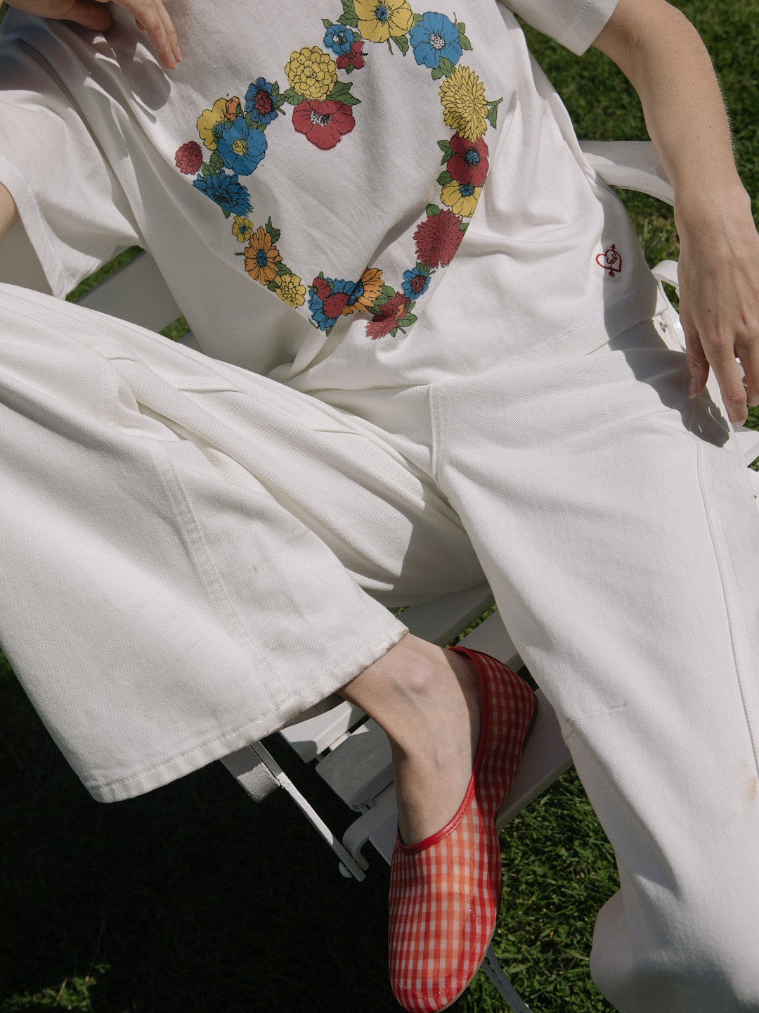 Eden Mesh Flat - Cherry Gingham