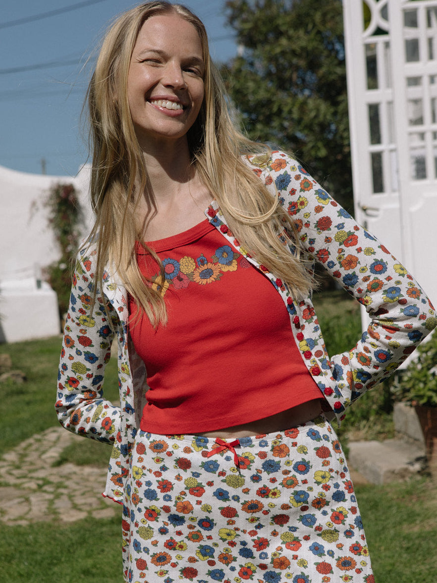 Harley Tank - Red Floral – Lisa Says Gah
