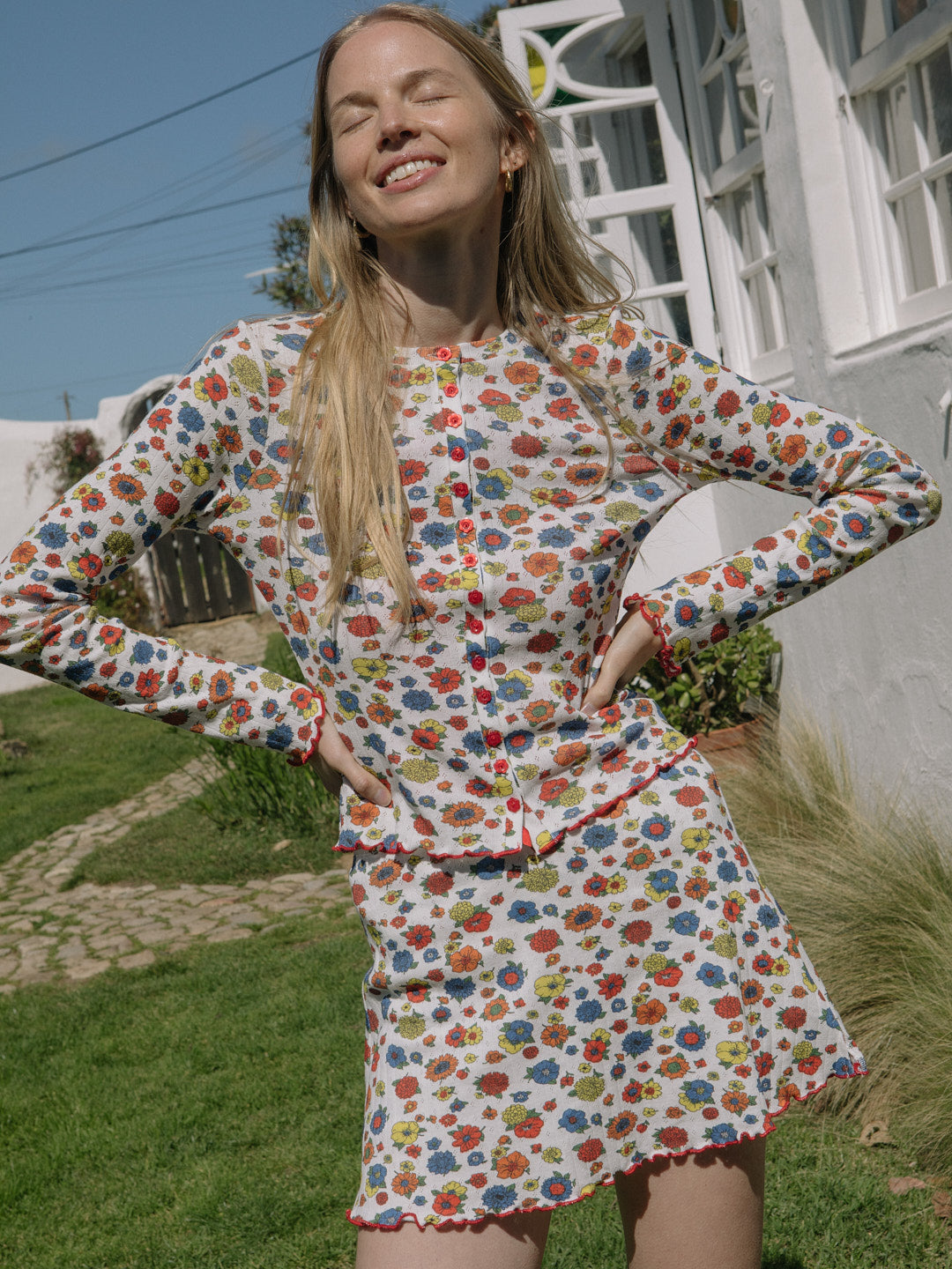 Poppy Cardi - Primary Floral