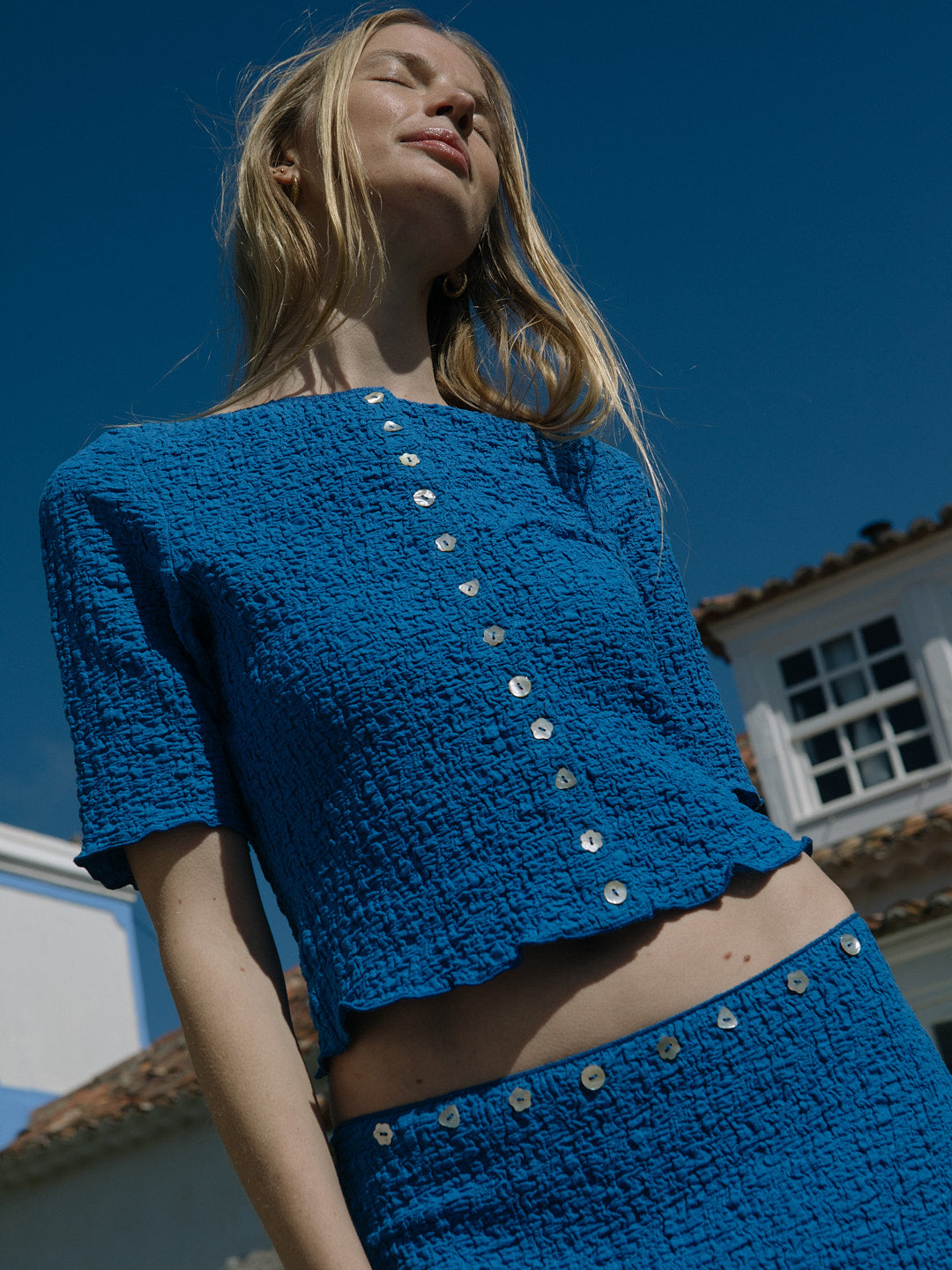 Summer Short Sleeve Top - Indigo