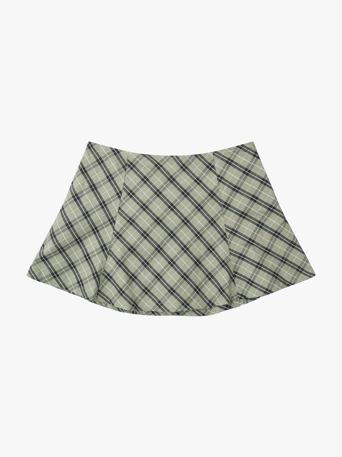 Star Skort - Moss Plaid