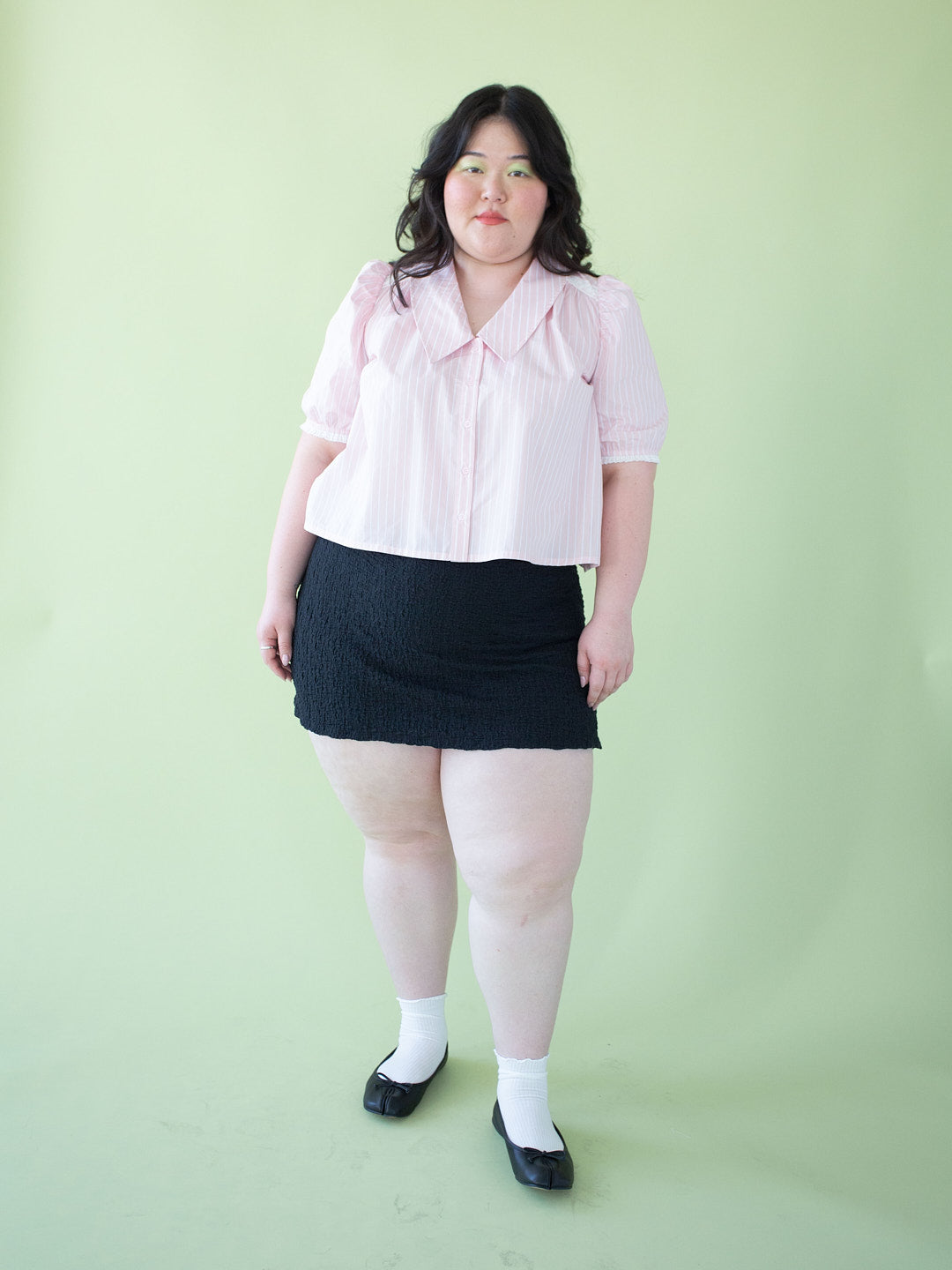 Darcy Skort - Black Crinkle – Lisa Says Gah