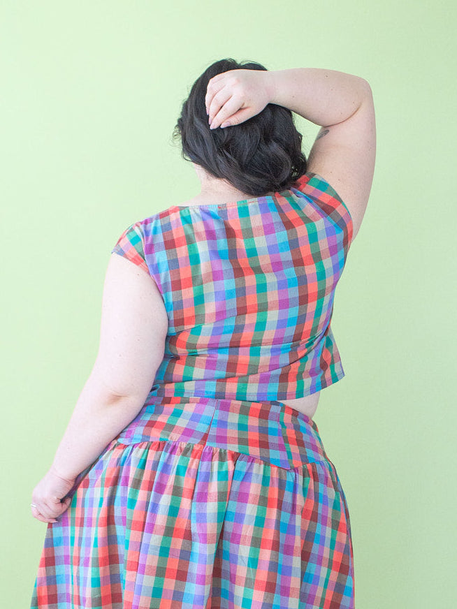 Madeline Top - Colorburst Plaid – Lisa Says Gah Madeline Top - Colorburst Plaid – Lisa Says Gah