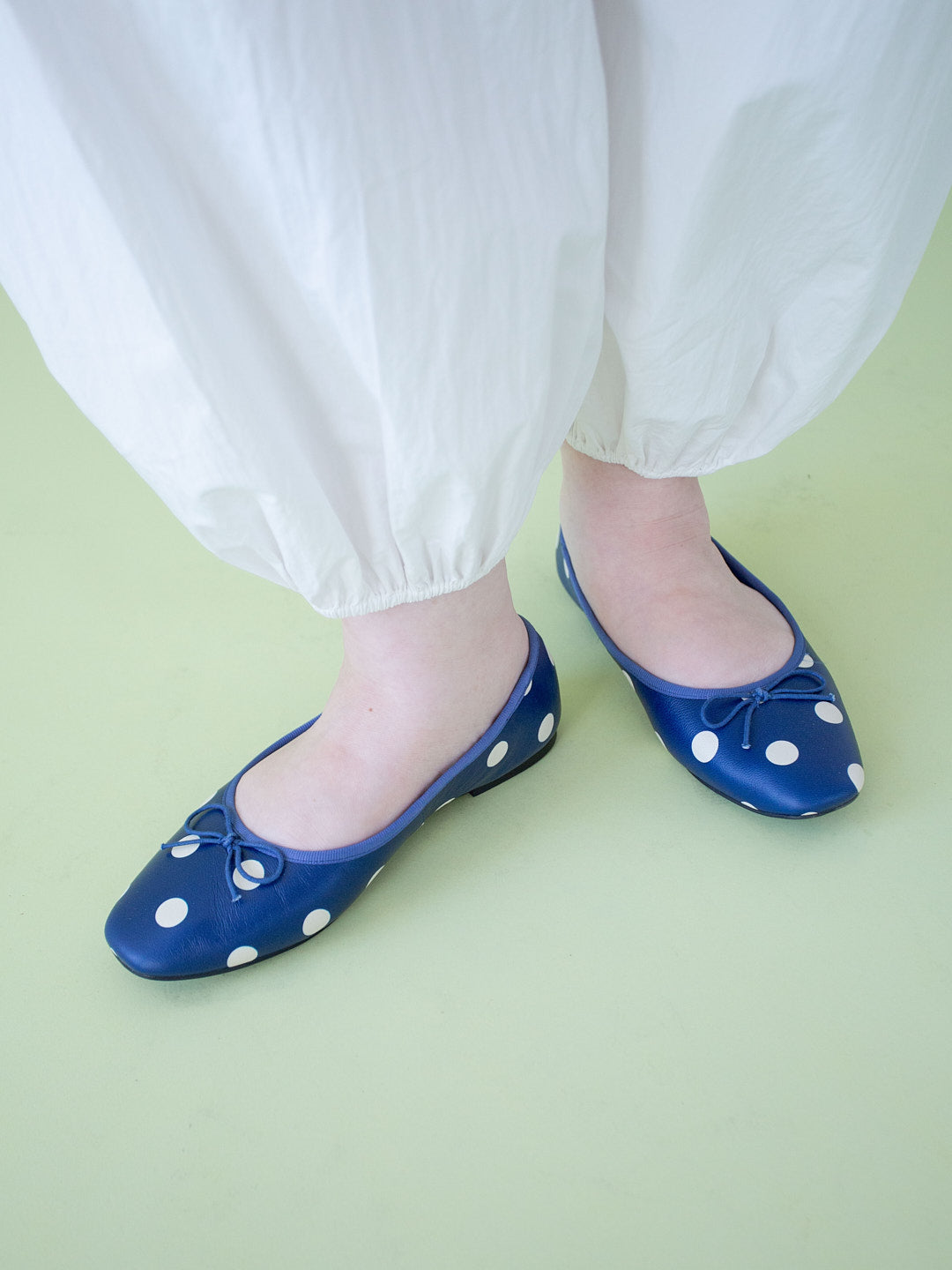 Matilda Flat - Navy Dot