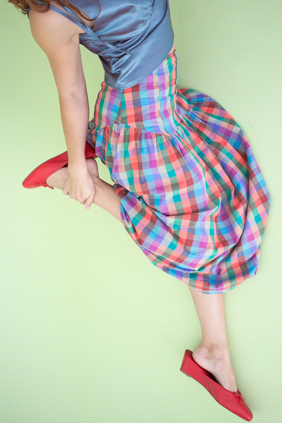 Penny Skirt - Colorburst Plaid – Lisa Says Gah