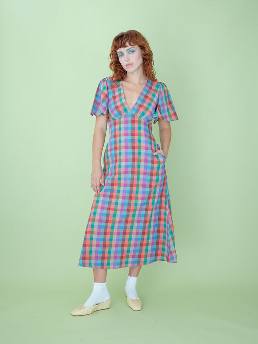 Grace Dress - Colorburst Plaid