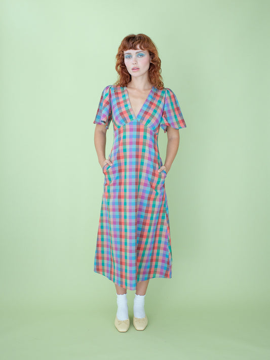 Grace Dress - Colorburst Plaid