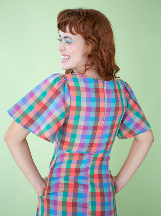 Grace Dress - Colorburst Plaid