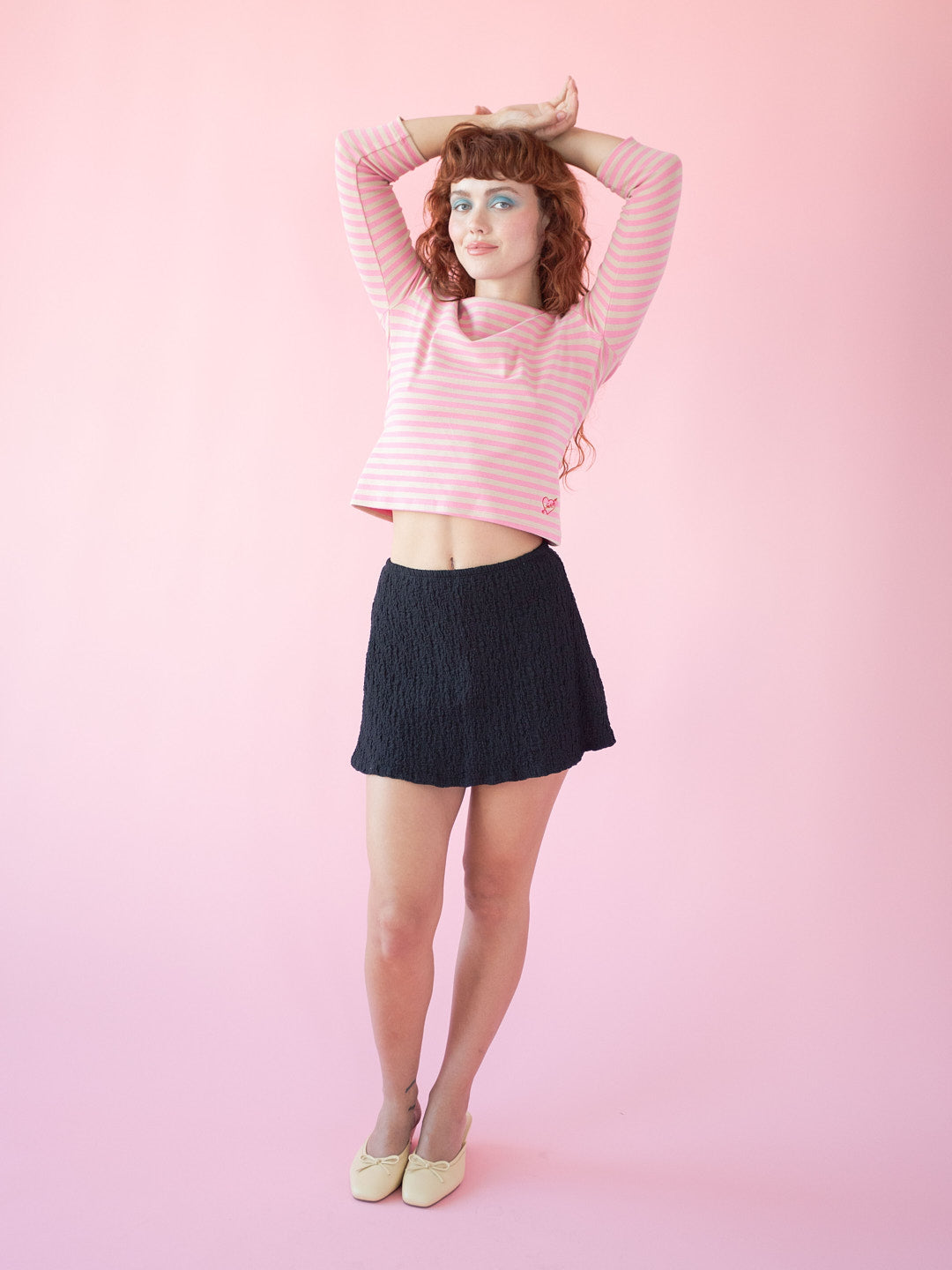 Nia Top - Candy Pink Stripe