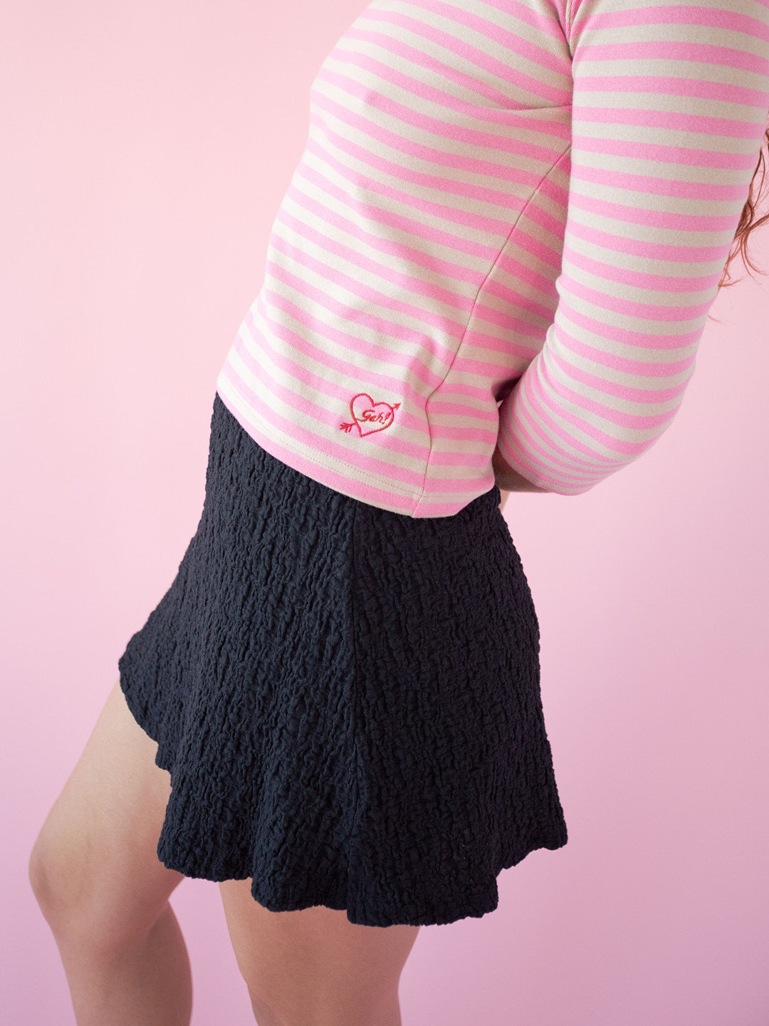 Darcy Skort - Black Crinkle – Lisa Says Gah
