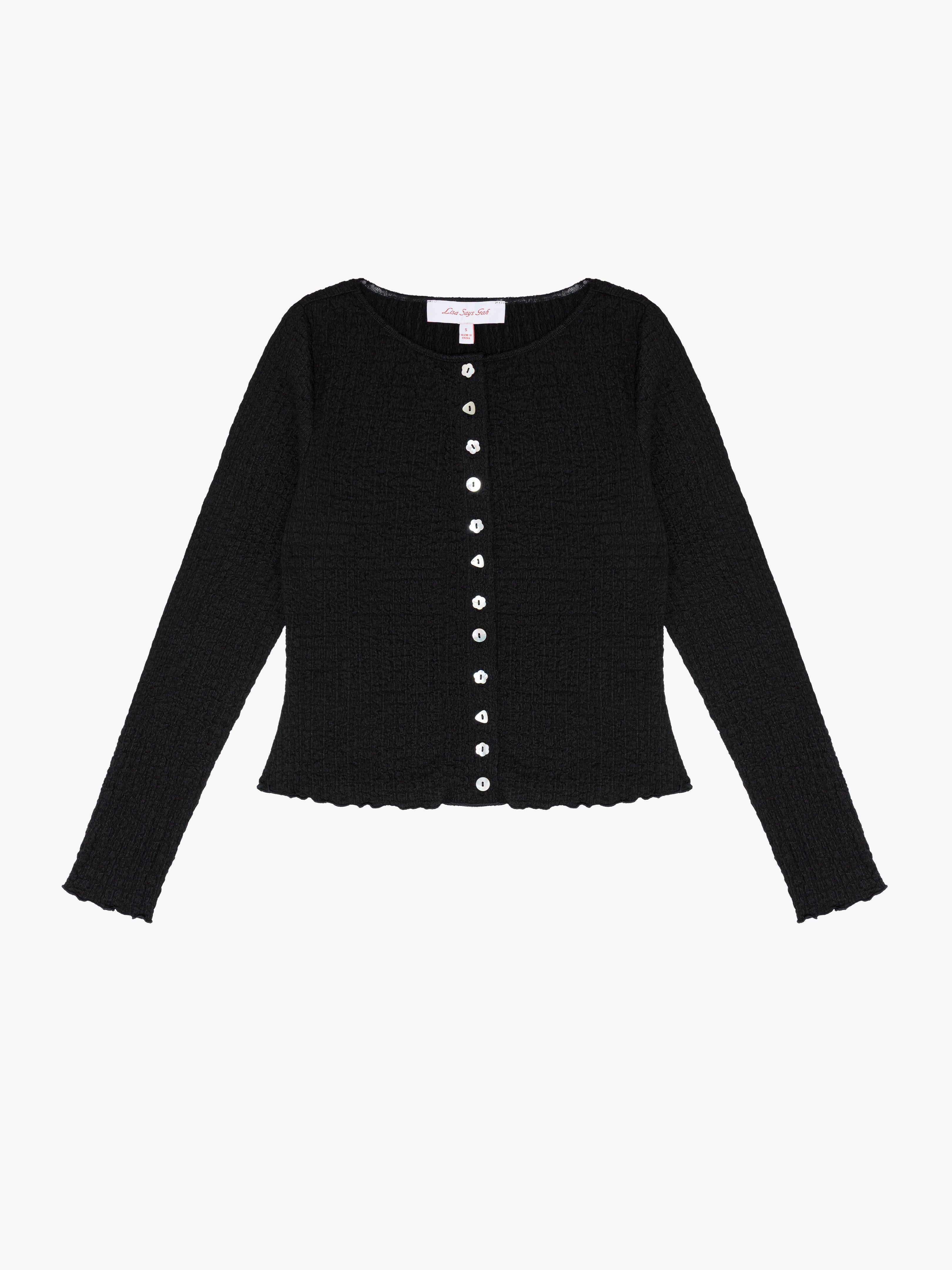 Summer Long Sleeve Top - Caviar – Lisa Says Gah