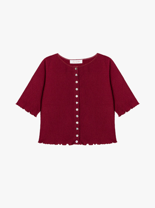 Summer Short Sleeve Top - Merlot