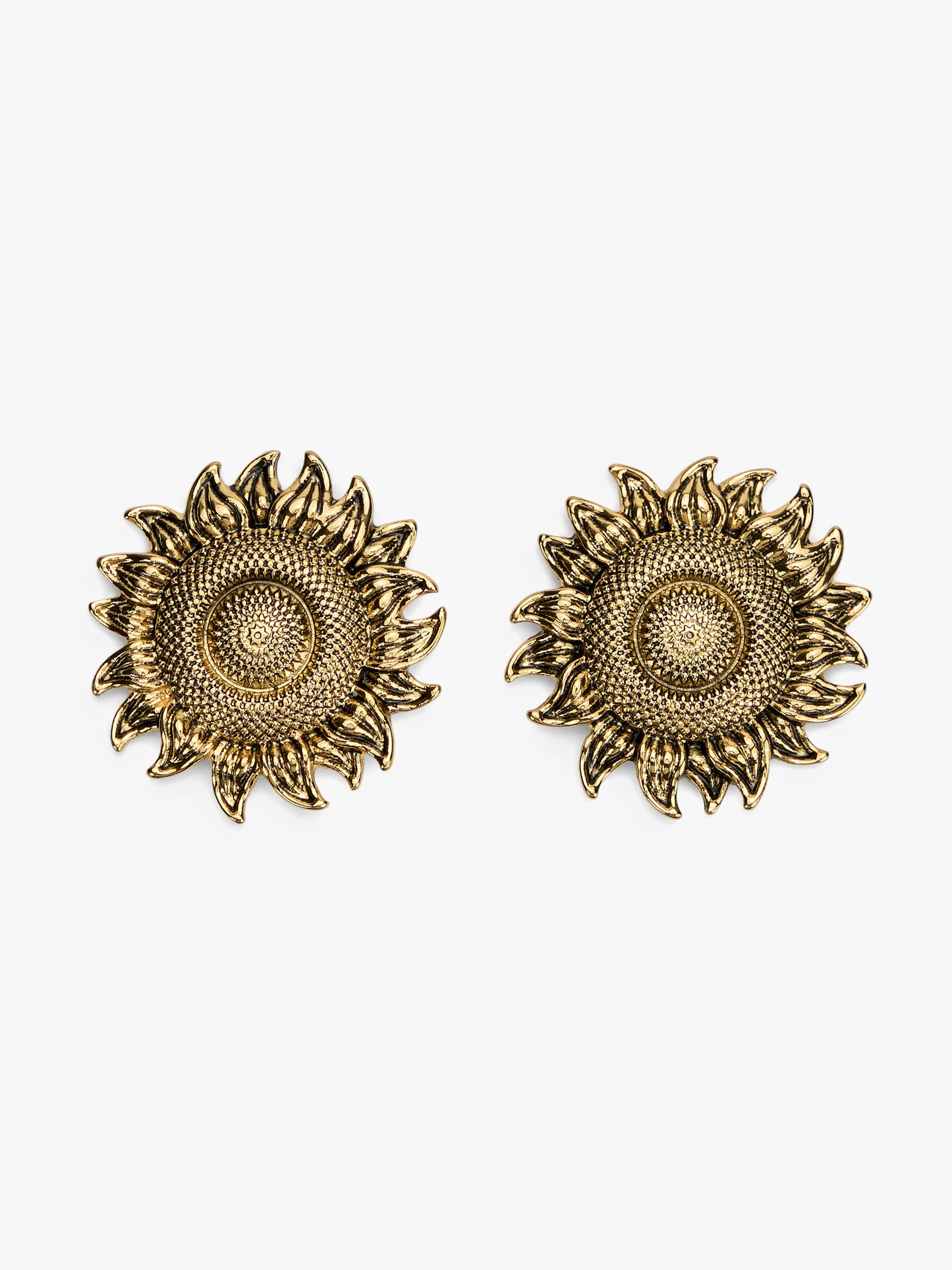 Sunflower Earrings - Gold