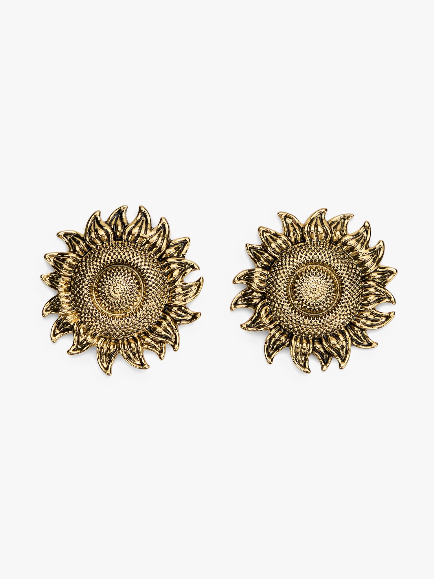 Sunflower Earrings - Gold