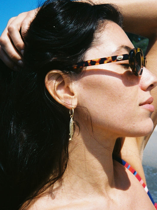 Anchovy Earrings - Gold