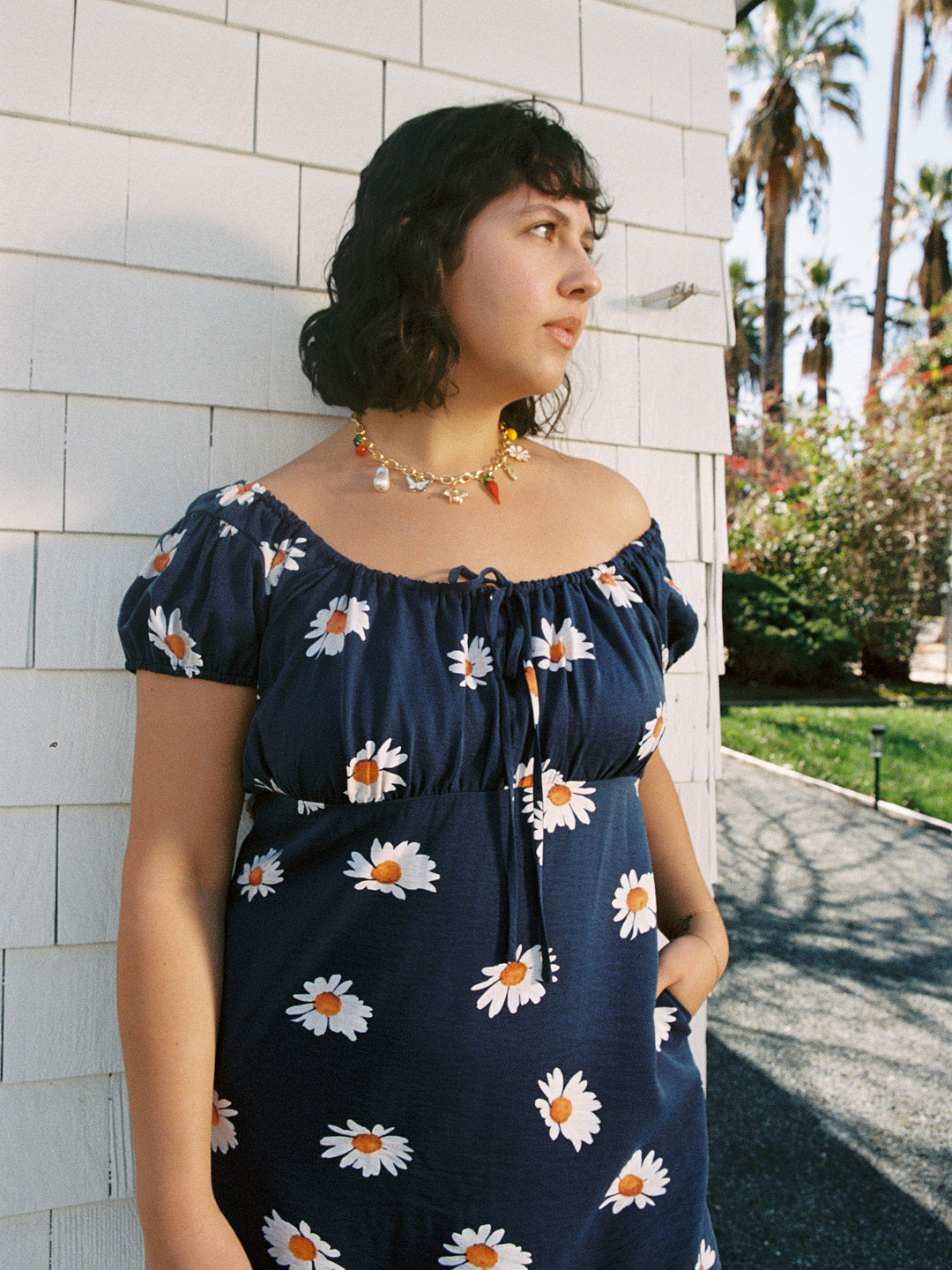 Suzy Dress - Navy Daisy