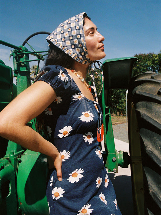 Suzy Dress - Navy Daisy