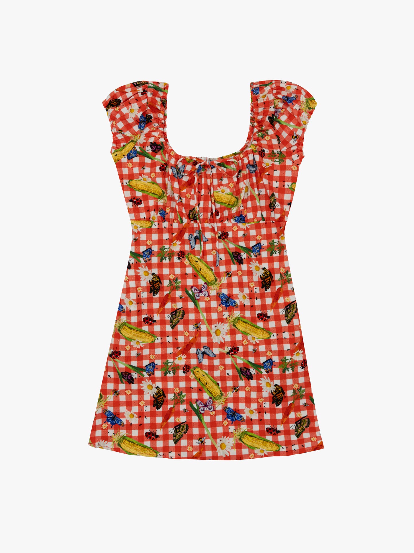 Suzy Dress - Garden Critters Gingham