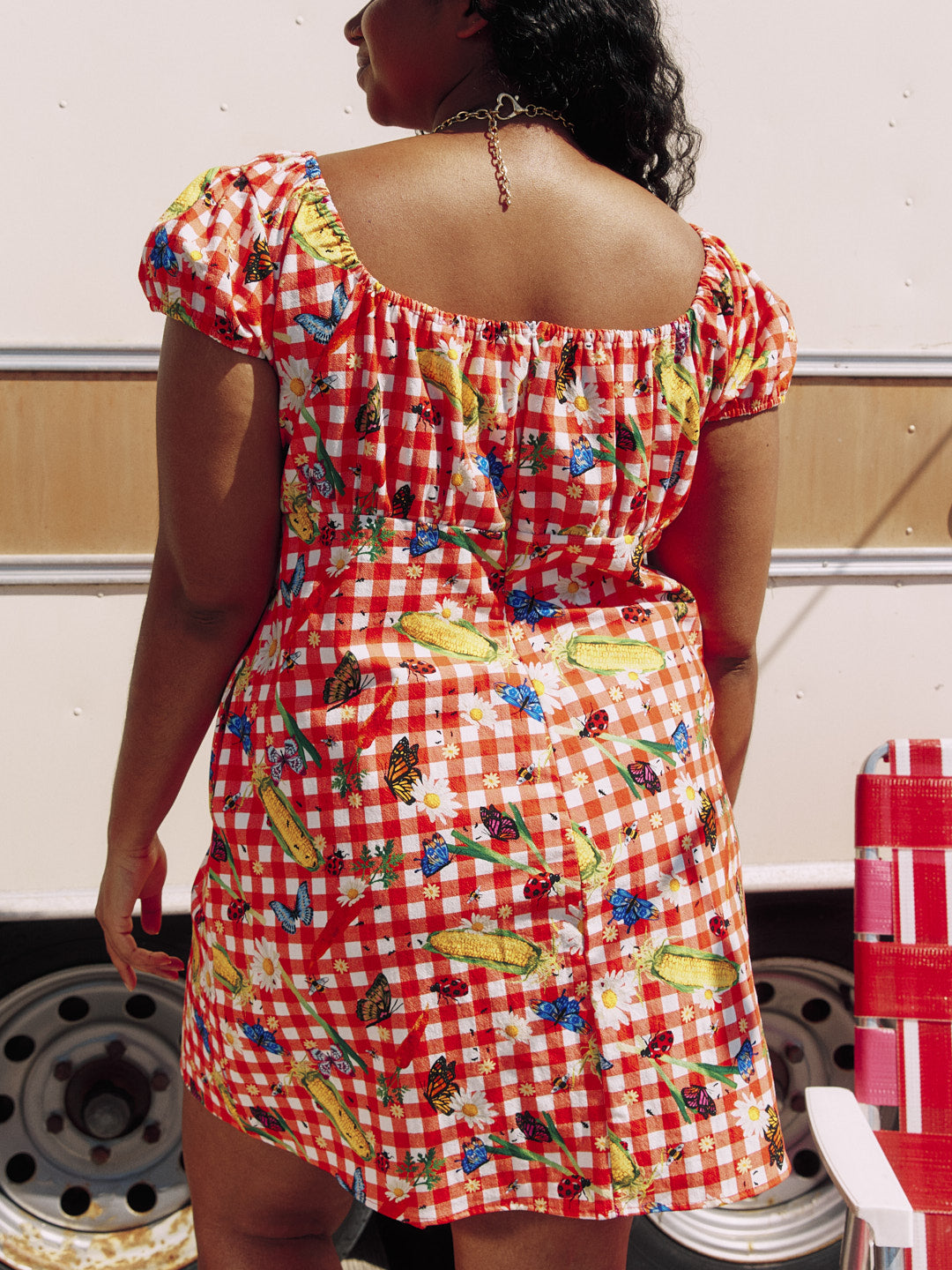 Suzy Dress - Garden Critters Gingham