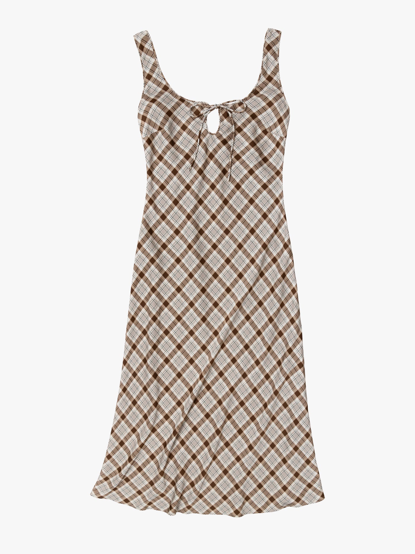 Tabitha Dress - Tan Plaid