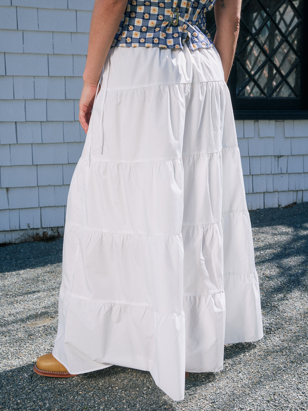 Tiered Maxi Skirt - White