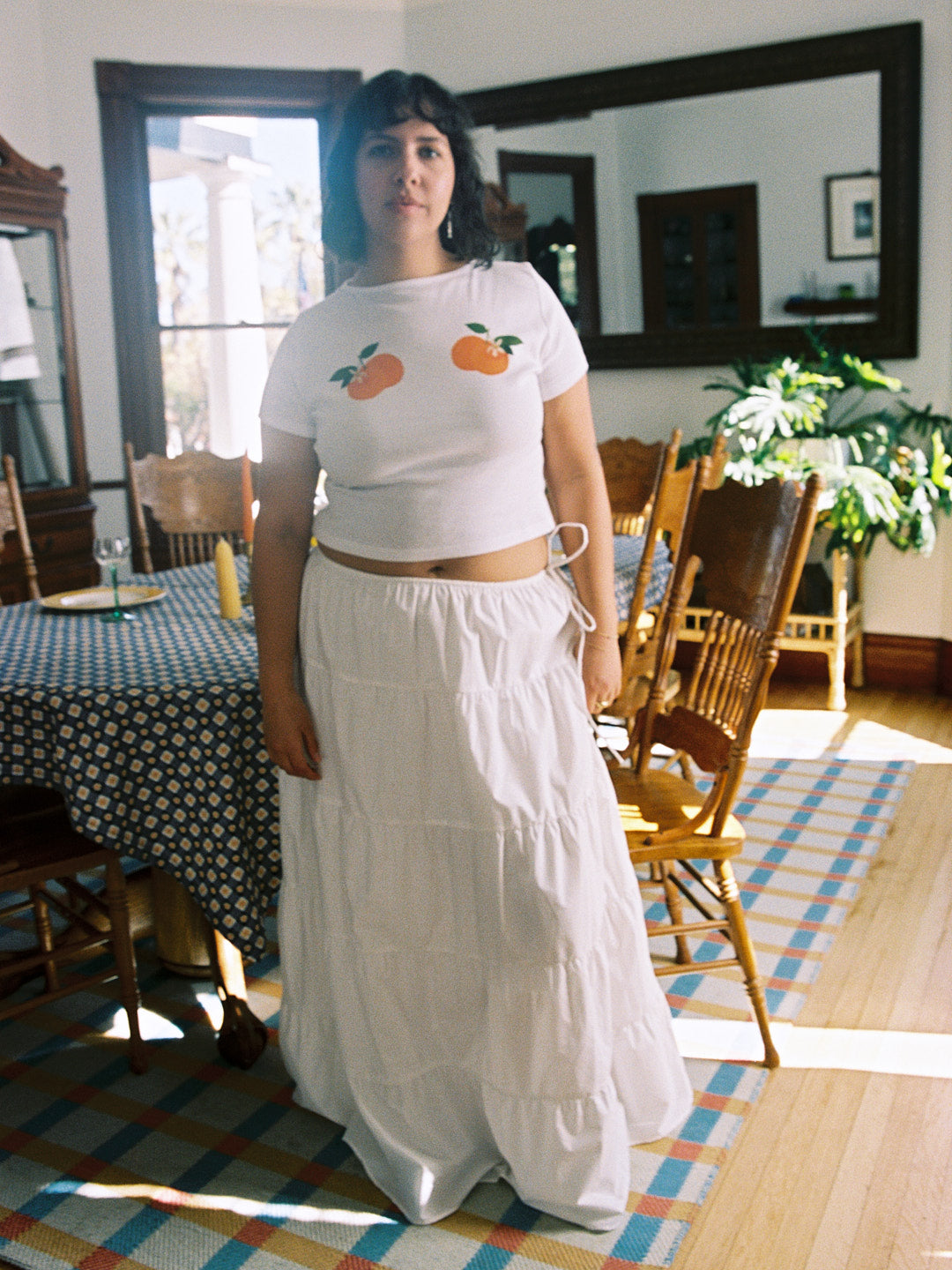 Tiered Maxi Skirt - White