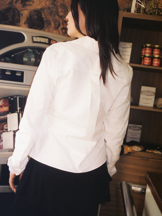 Frankie Button Down - Coffee Stain