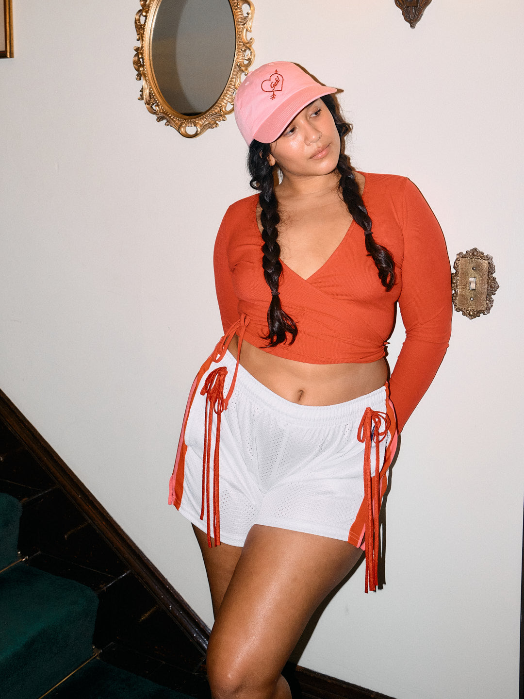 Lucille Wrap Top - Cherry