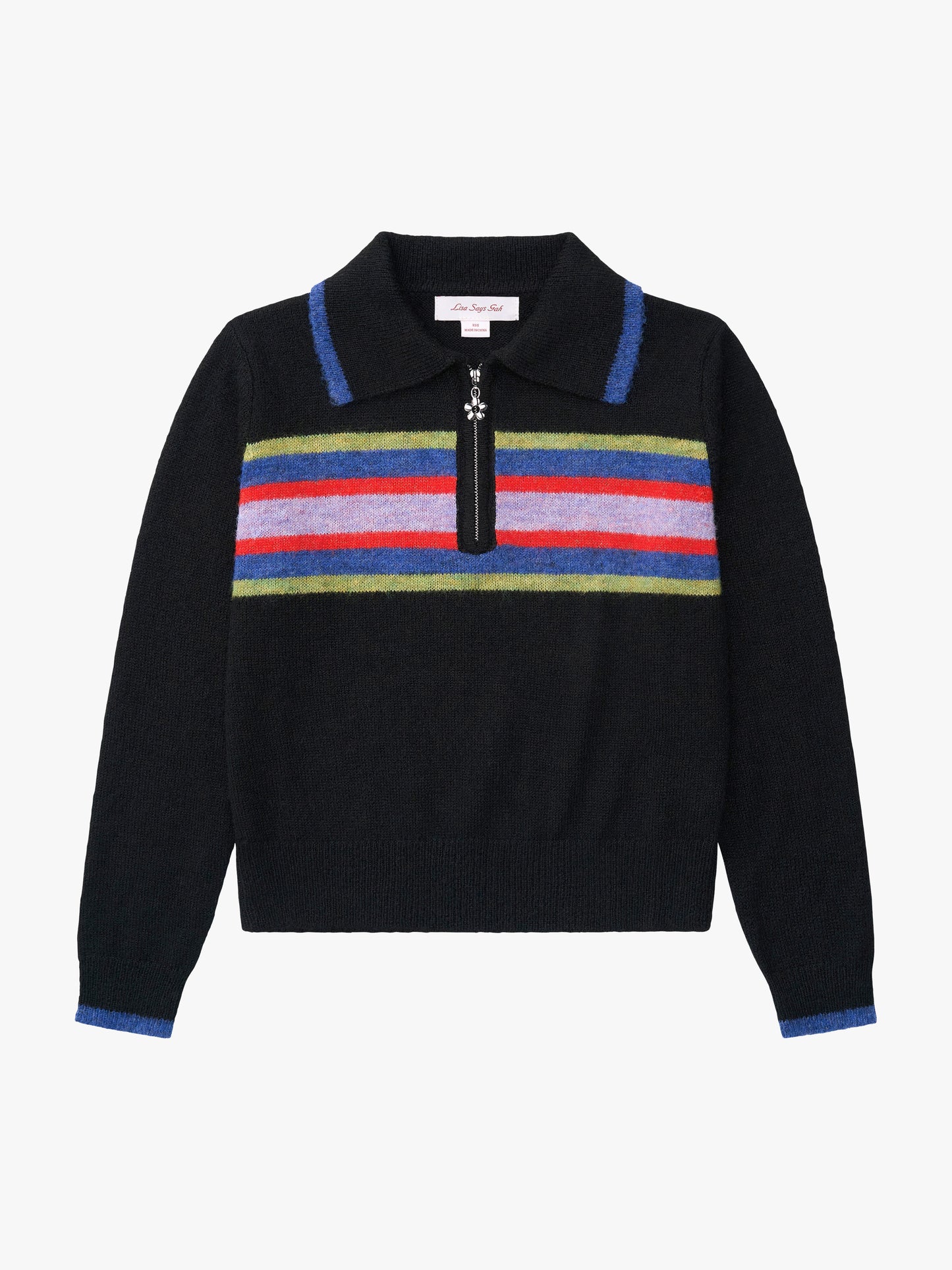 Wylie Half Zip Sweater - Black Multi