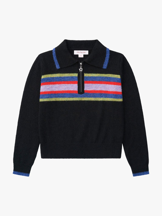 Wylie Half Zip Sweater - Black Multi
