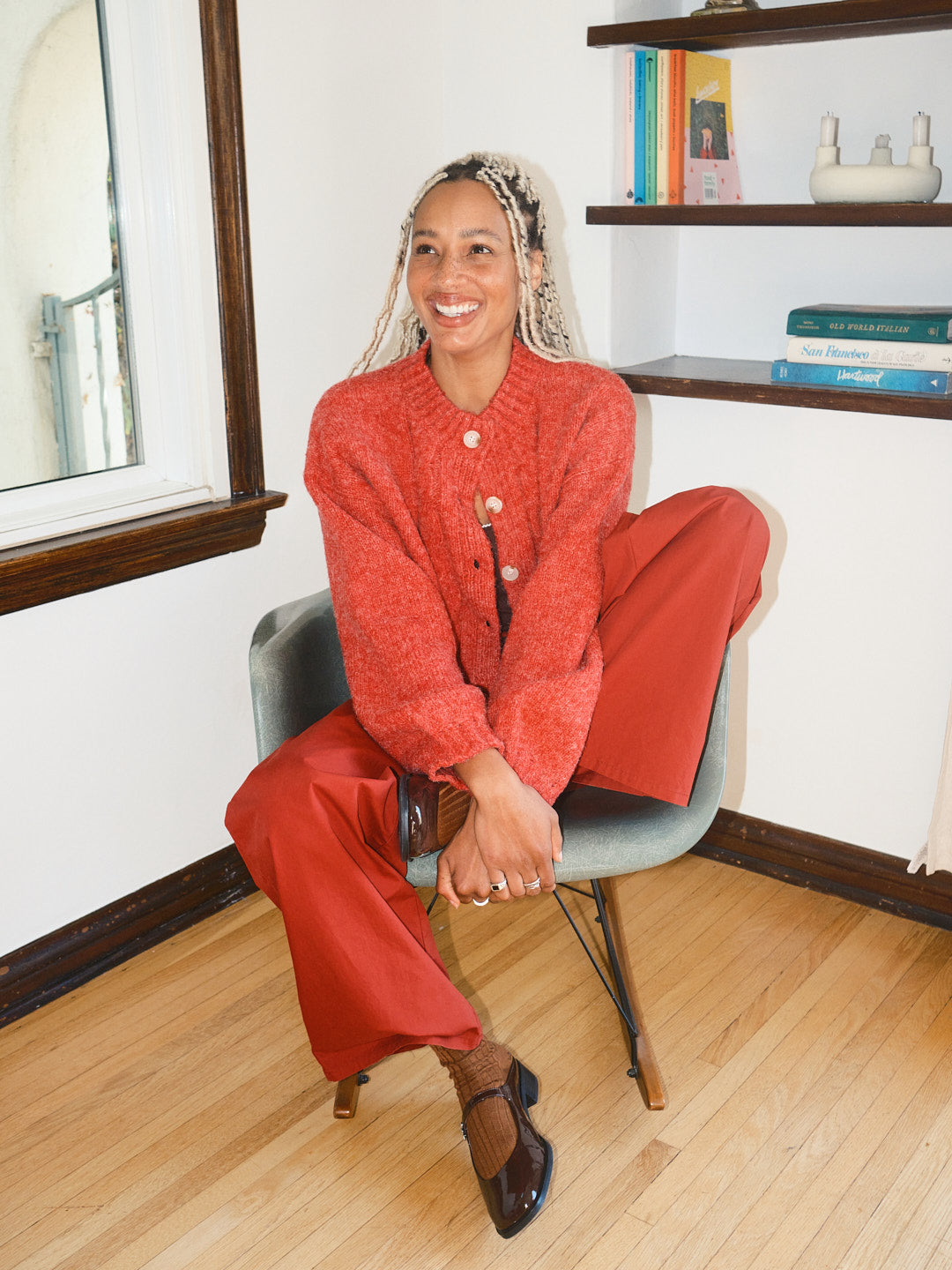 Cable Knit Cardigan - Red – Lisa Says Gah
