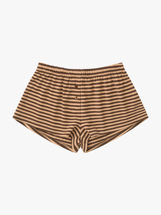 Mona Short - Brown Stripe